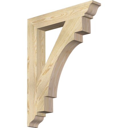 Ekena Millwork Merced Traditional Rough Sawn Bracket, Douglas Fir, 4"W x 26"D x 34"H BKT04X26X34MRC01RDF